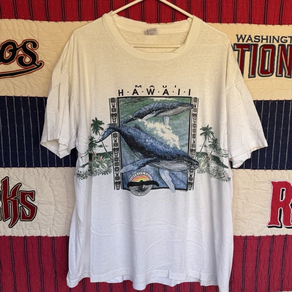 Size 2XL - Vintage 1992 San Segal Maui Hawaii Humpback Whate‎ Tee Shirt